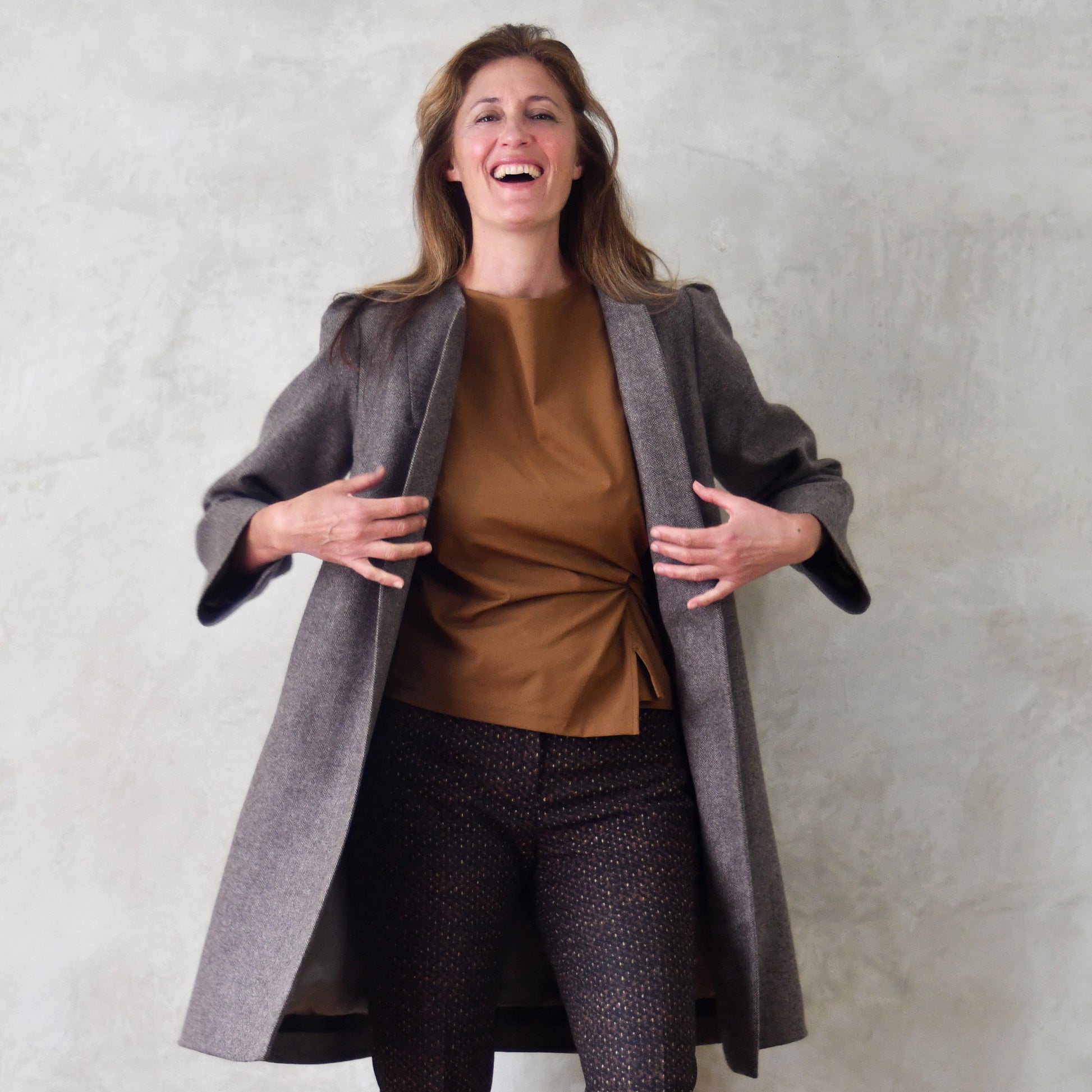the john coat in merino flannel image 2