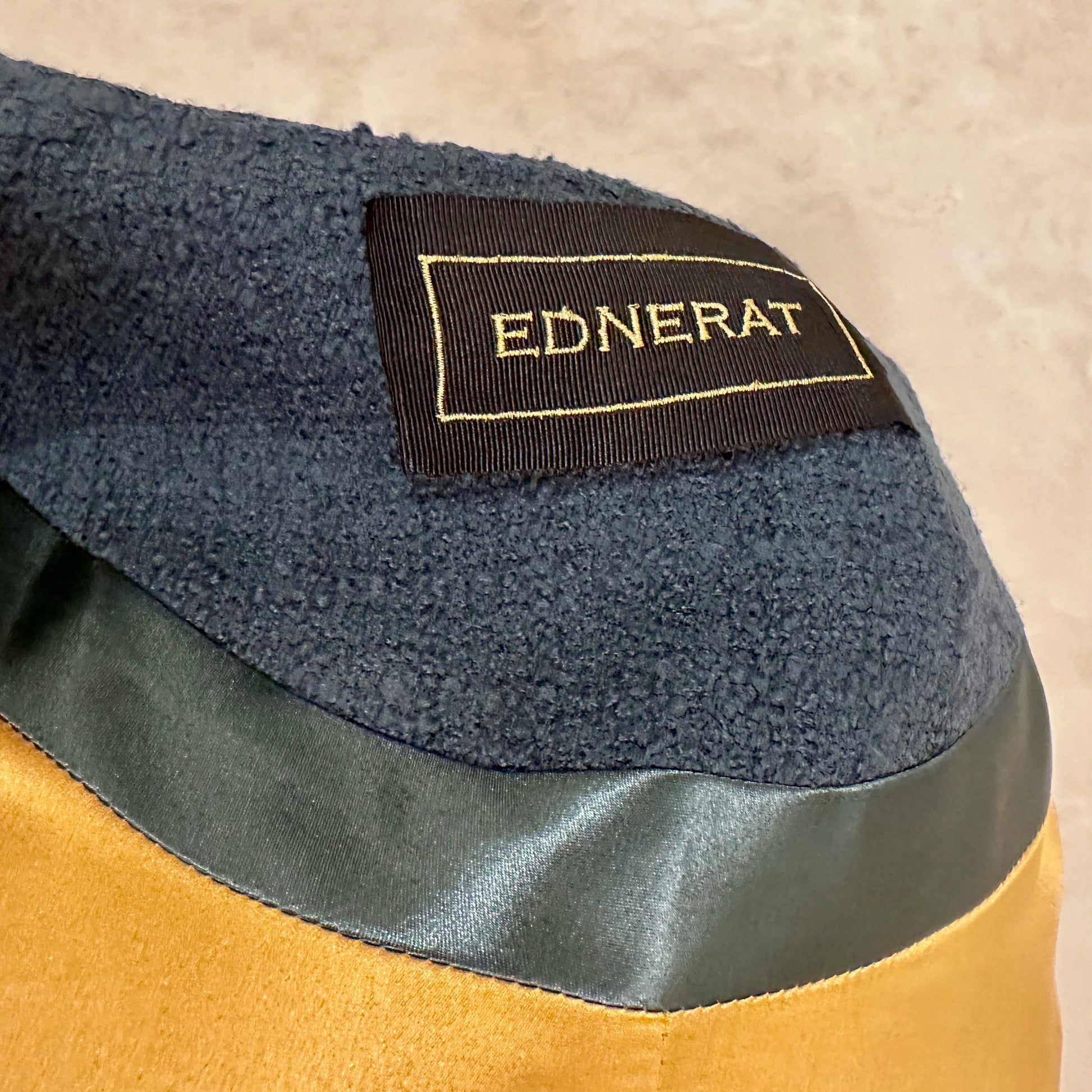 the long frink in bottle green wool boucle image 13