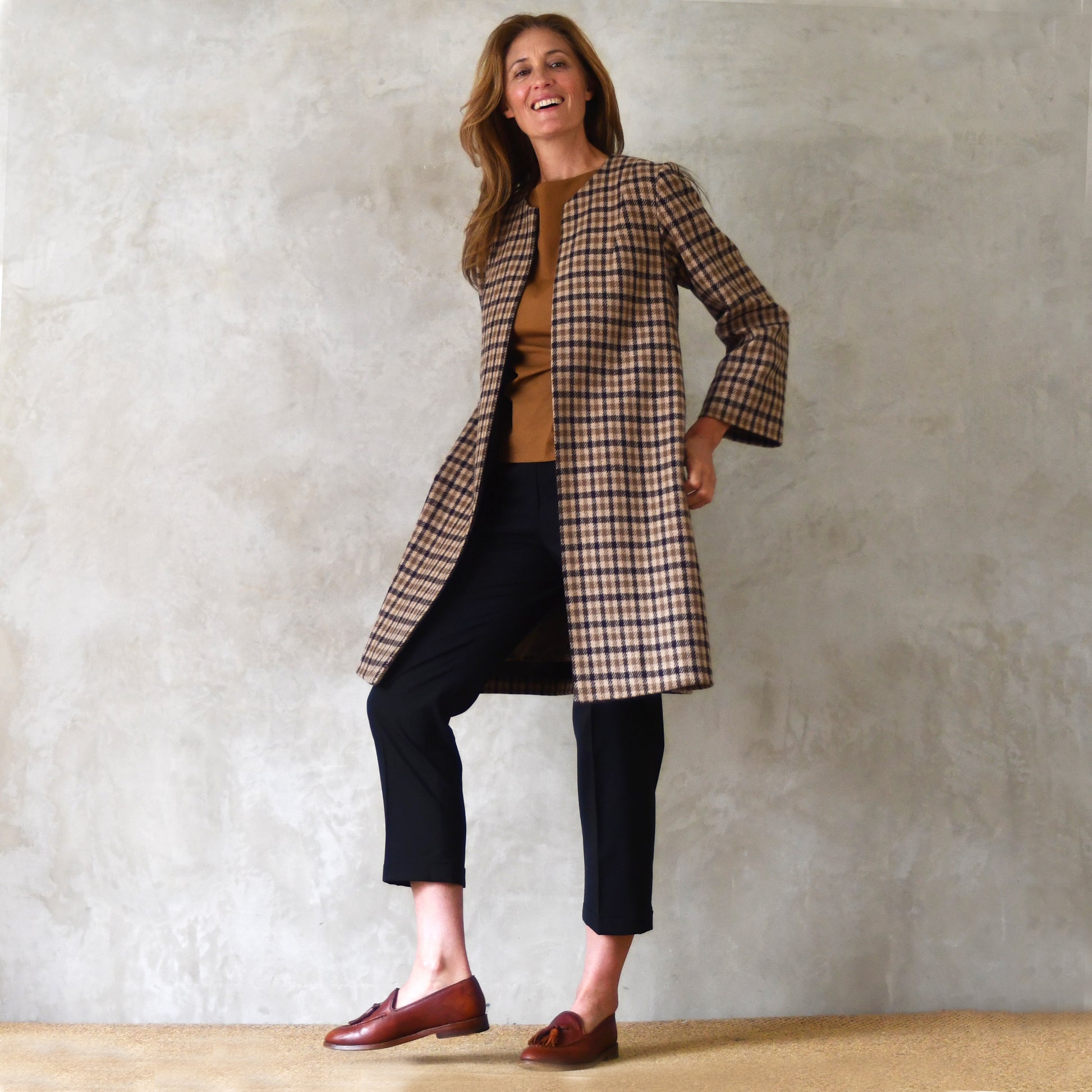 the garnett coat in fox flannel gunclub check image 4