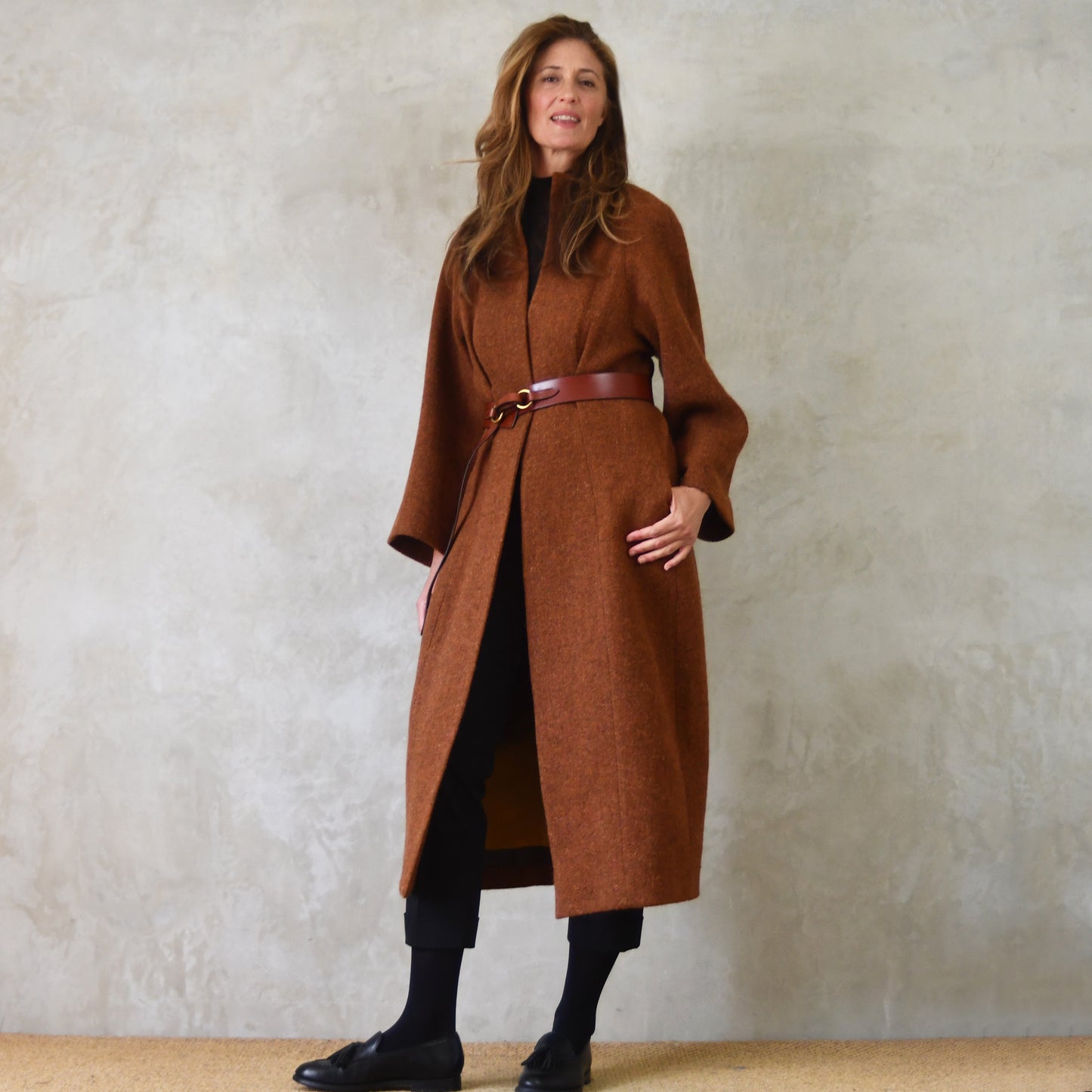 the long frink in russet lovat tweed image 4
