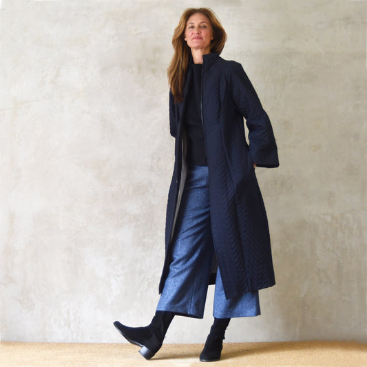 the quilted frink in navy image 1