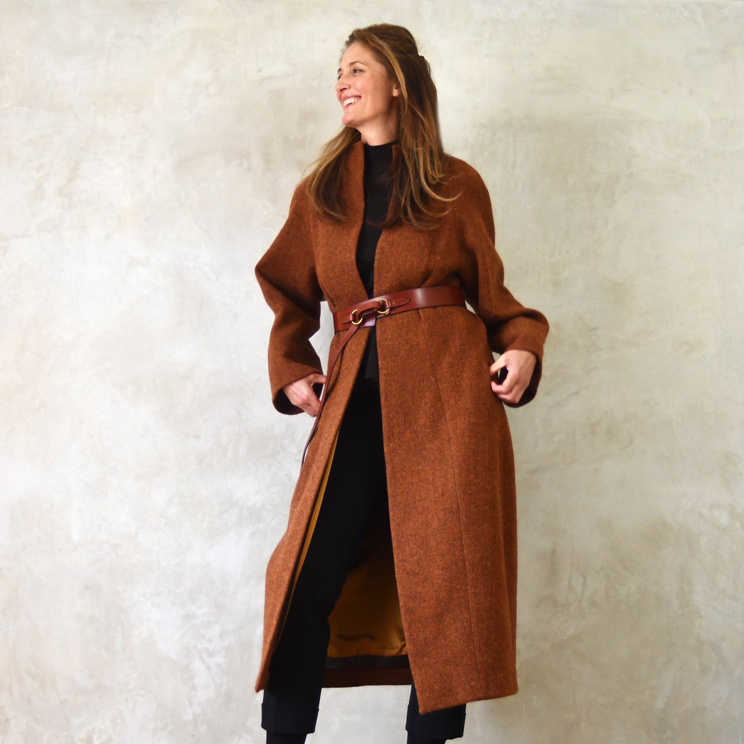 the long frink in russet lovat tweed image 1