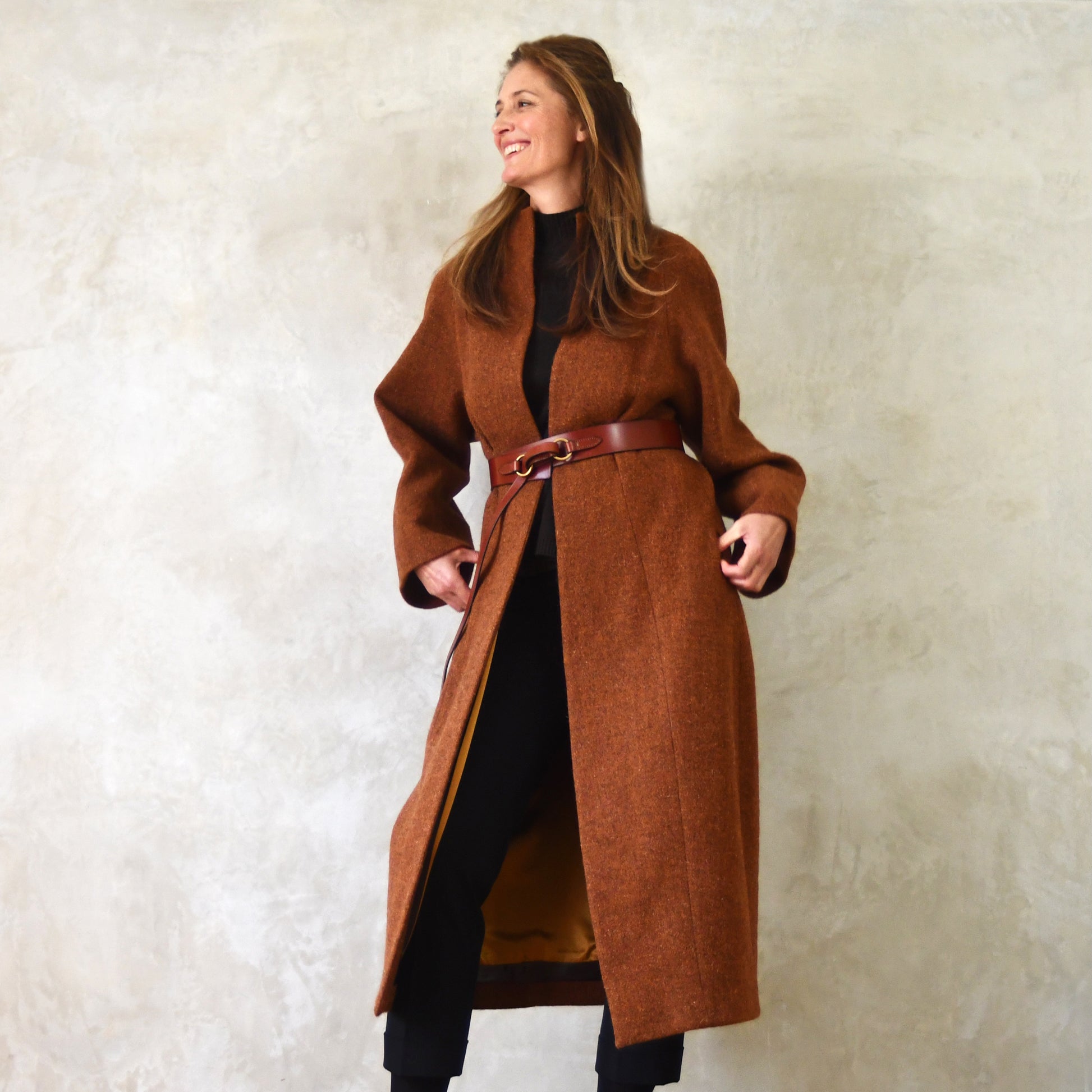 the long frink in russet lovat tweed image 1