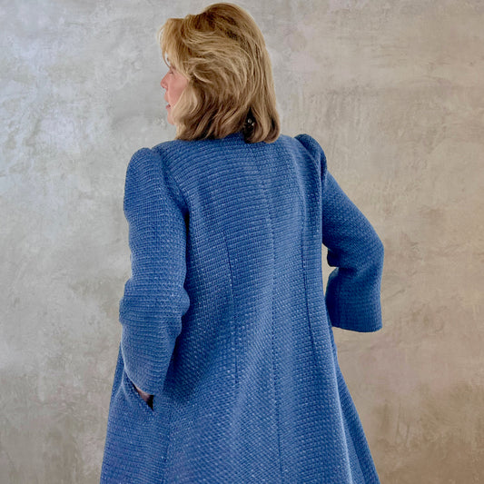 the burlison in iridescent blue boucle image 0