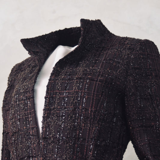 The Biffin in Chocolate Brown Boucle