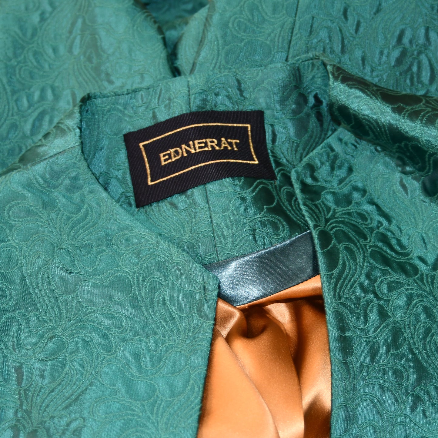 The Ganz Coat in Emerald Flower Brocade