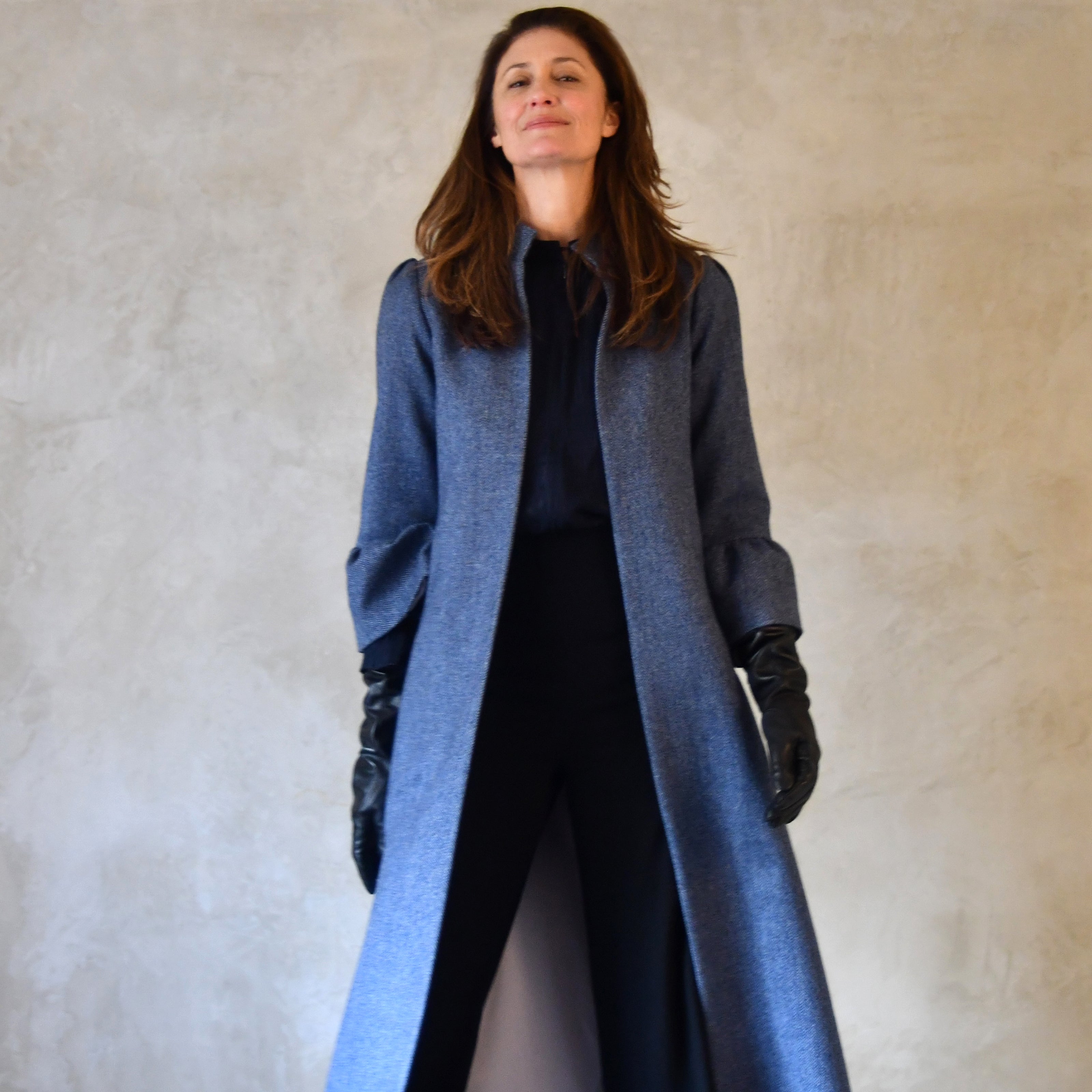 the delany coat in lambswool herringbone tweed image 4