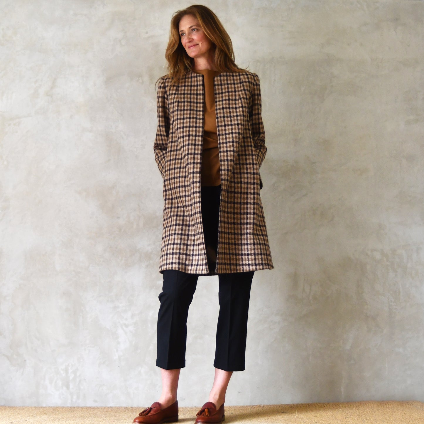 the garnett coat in fox flannel gunclub check image 0