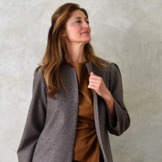 the john coat in merino flannel image 1