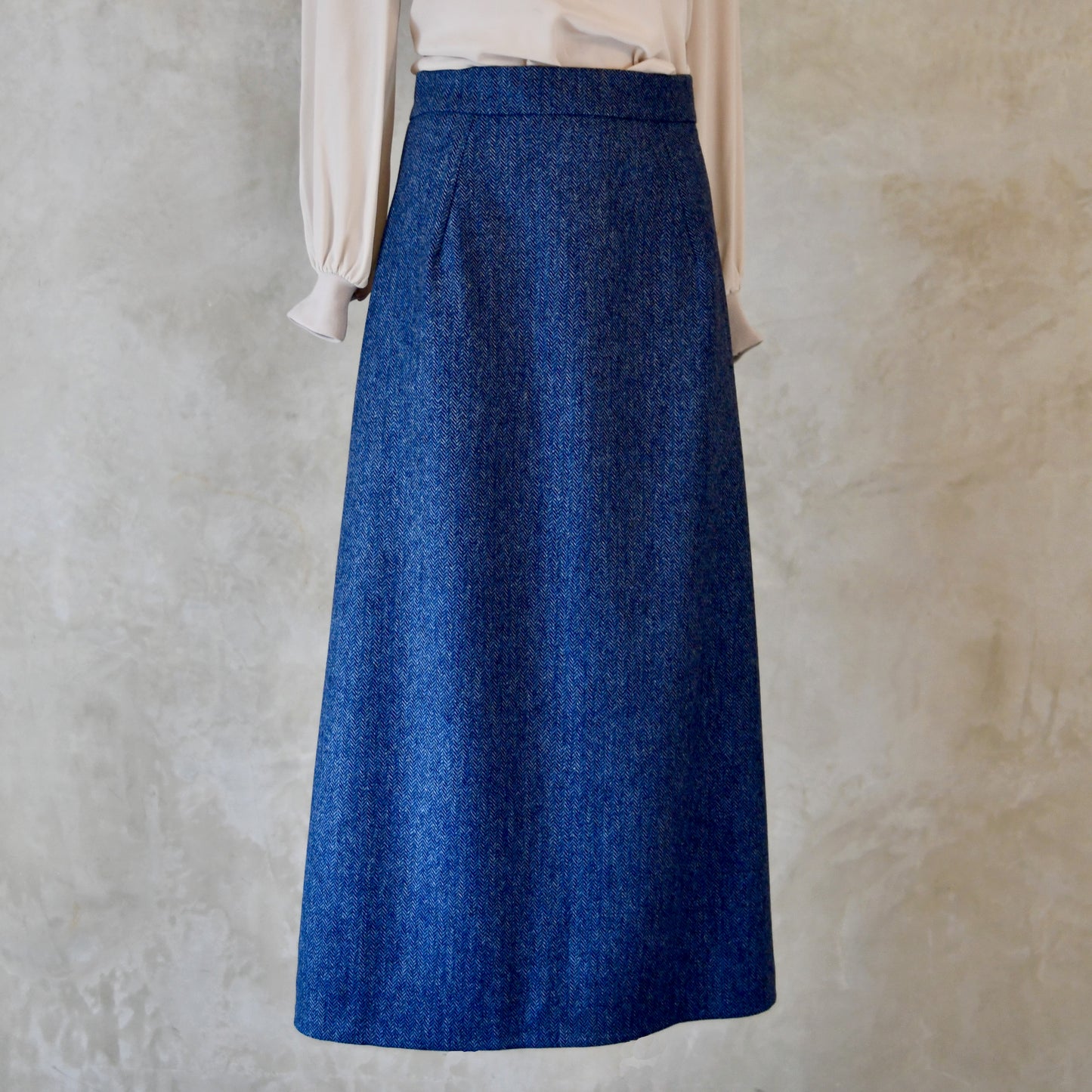 the waisted a-line skirt by elyan for ednerat in wool image 3