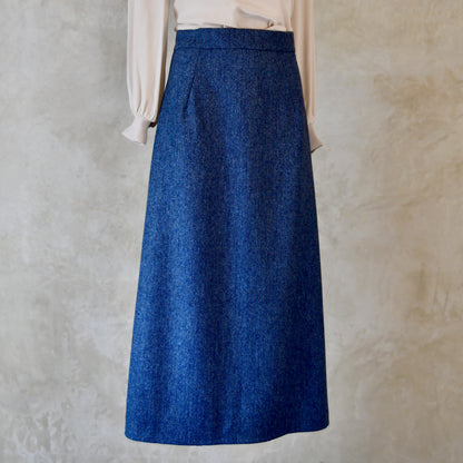 the waisted a-line skirt by elyan for ednerat in wool image 3