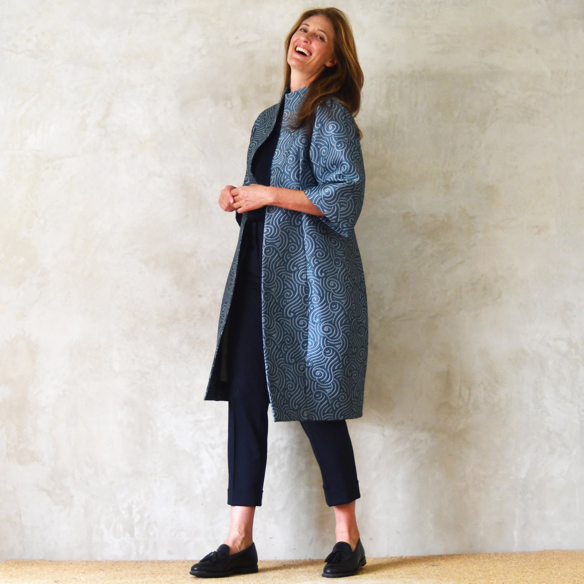 the frink coat in a silk-mix brocade image 3