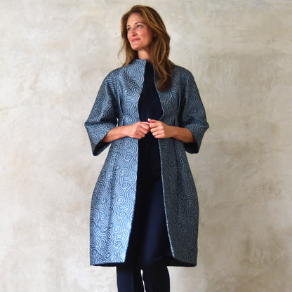 the frink coat in a silk-mix brocade image 1