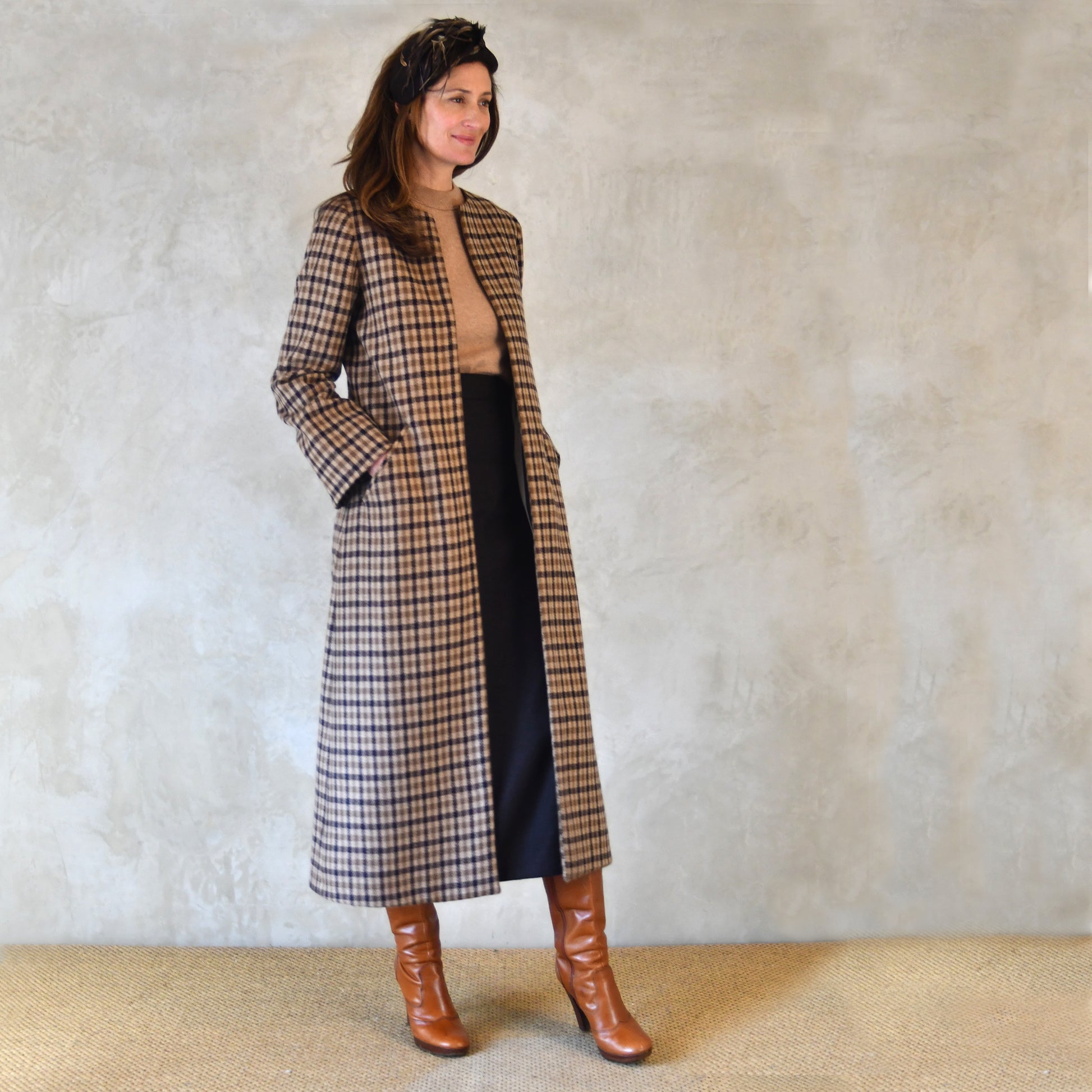 the waisted a-line skirt by elyan for ednerat in wool image 0