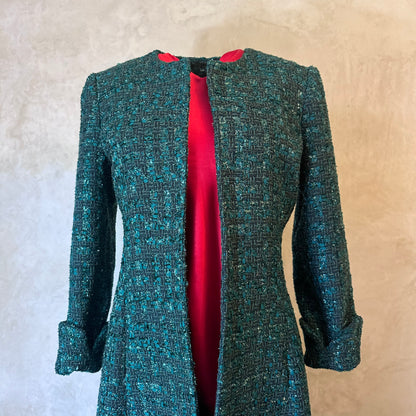 biffin in emerald metallic boucle image 11