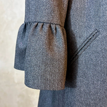 the brett coat in cashmere-lambswool herringbone flannel image 2
