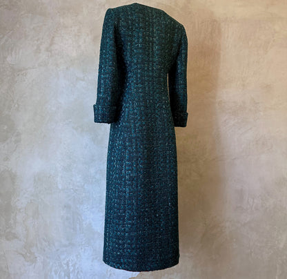 biffin in emerald metallic boucle image 9