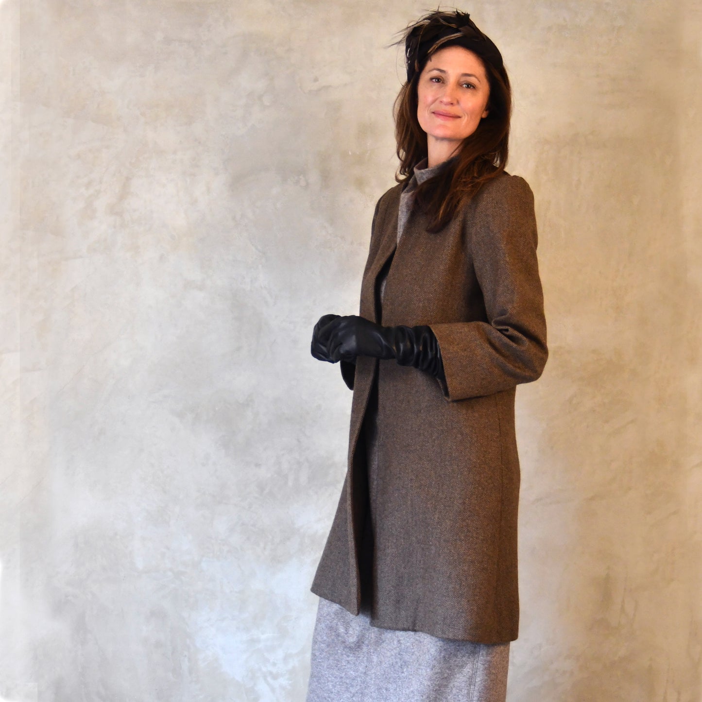 the john coat in lambswool-cashmere mix herringbone image 8