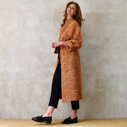the long frink in burnt orange wool boucle image 10