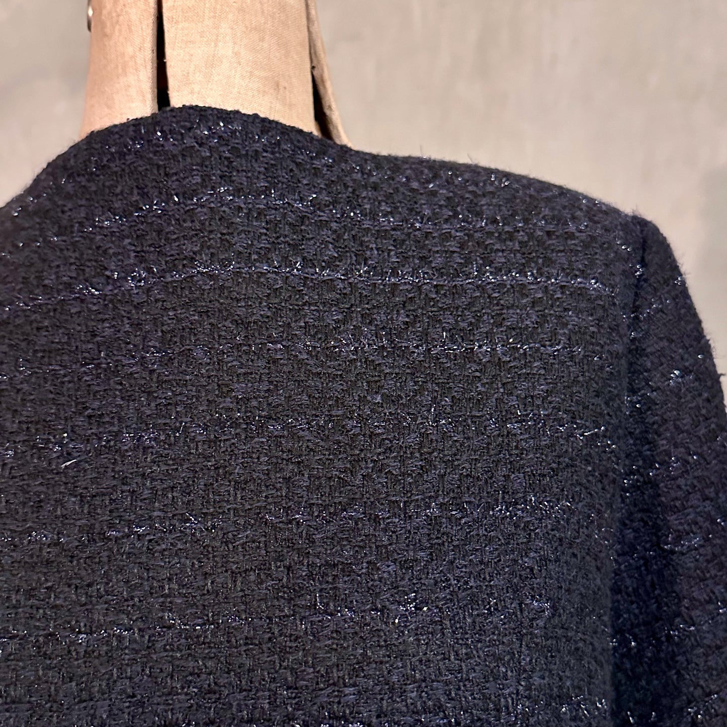 the boyce coat in black metallic boucle image 9