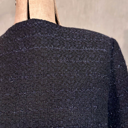 the boyce coat in black metallic boucle image 9