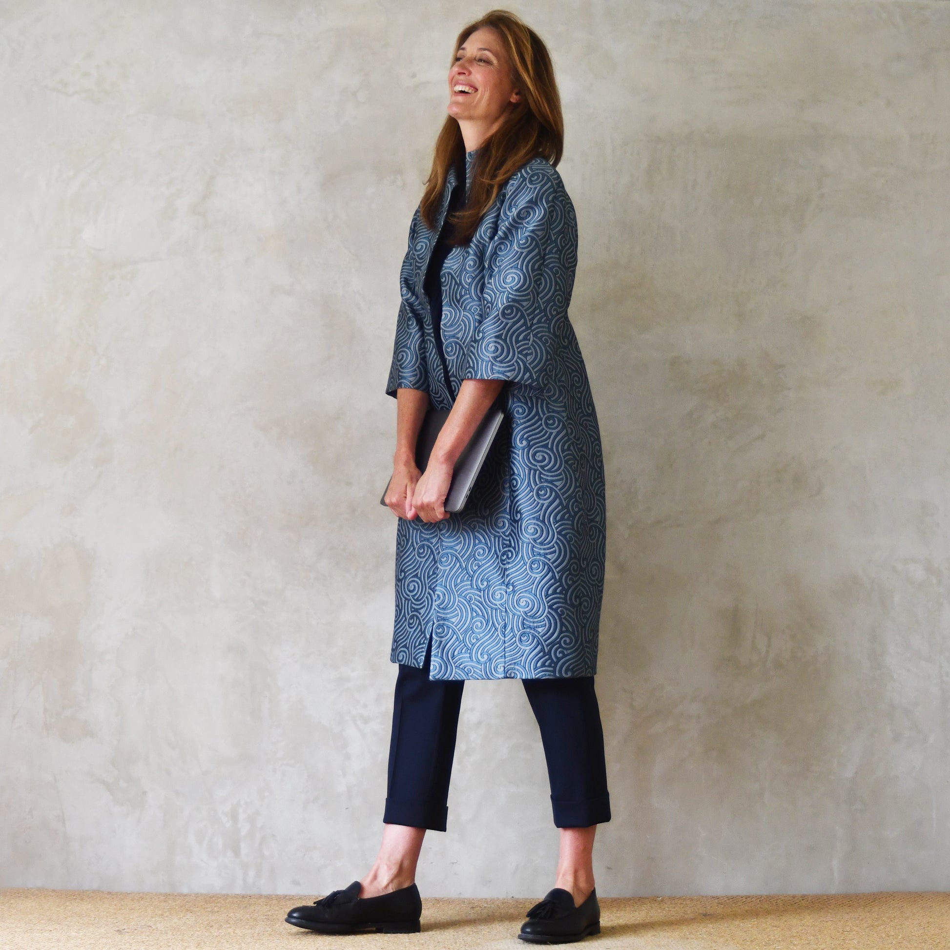 the frink coat in a silk-mix brocade image 4