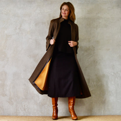 the delany coat in cashmere-lambswool herringbone flannel image 8