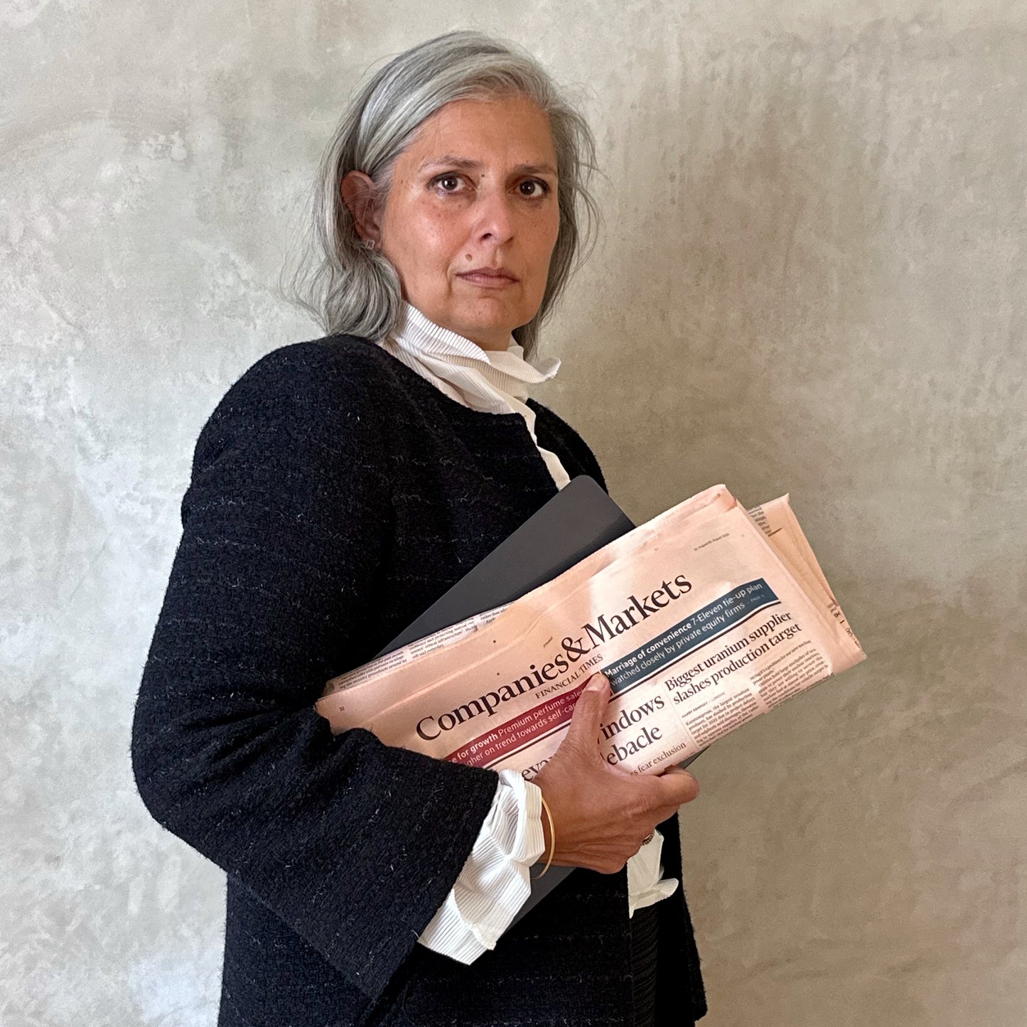 the boyce coat in black metallic boucle image 2