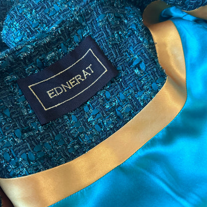 biffin in emerald metallic boucle image 12