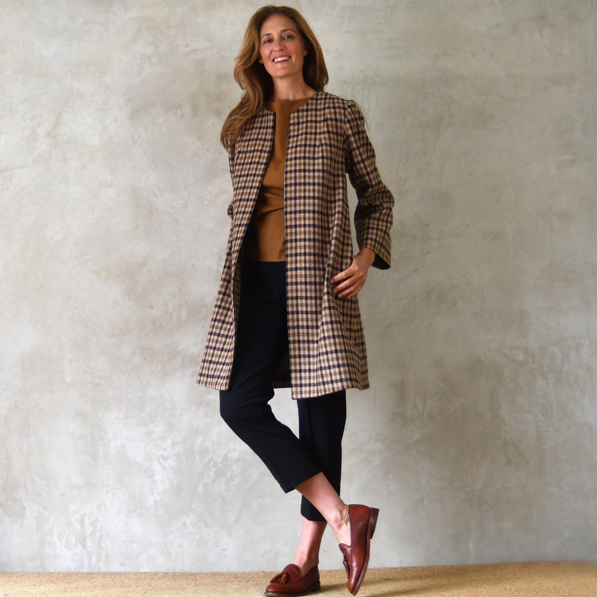 the garnett coat in fox flannel gunclub check image 4