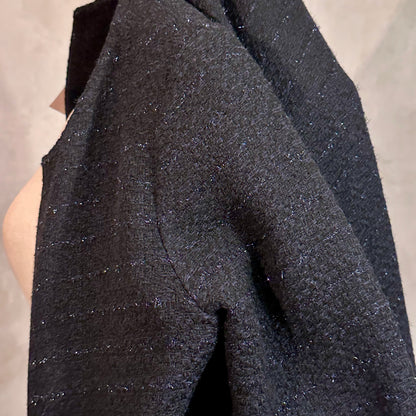 the boyce coat in black metallic boucle image 8