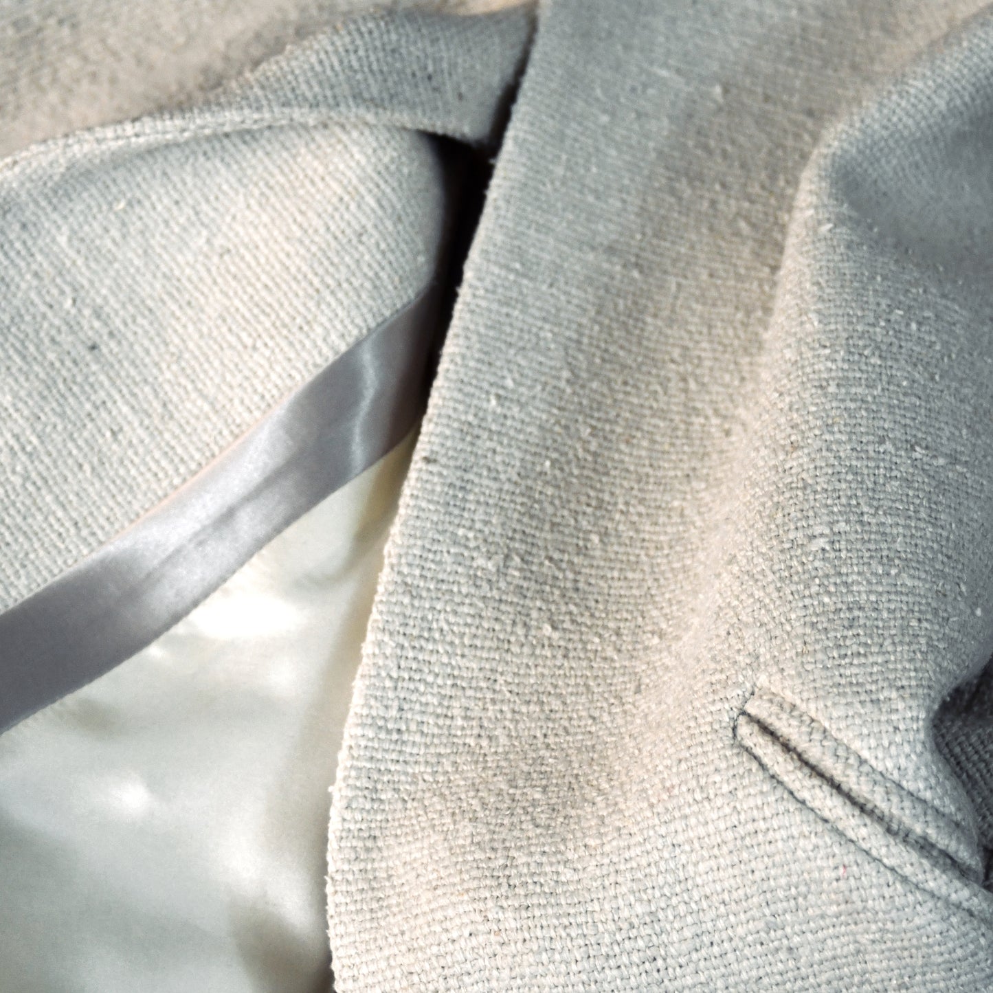 the delany coat in white silk boucle image 8