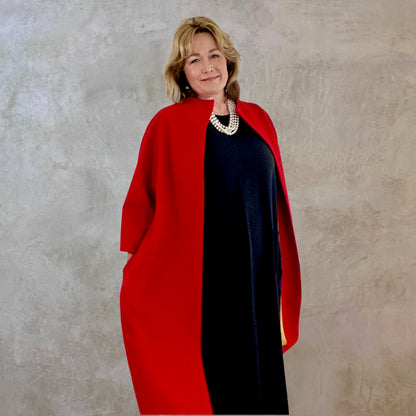 the frink in bright scarlet merino flannel image 0